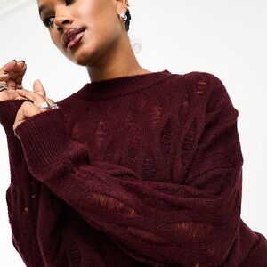 ASOS design curve deconstructed sweater